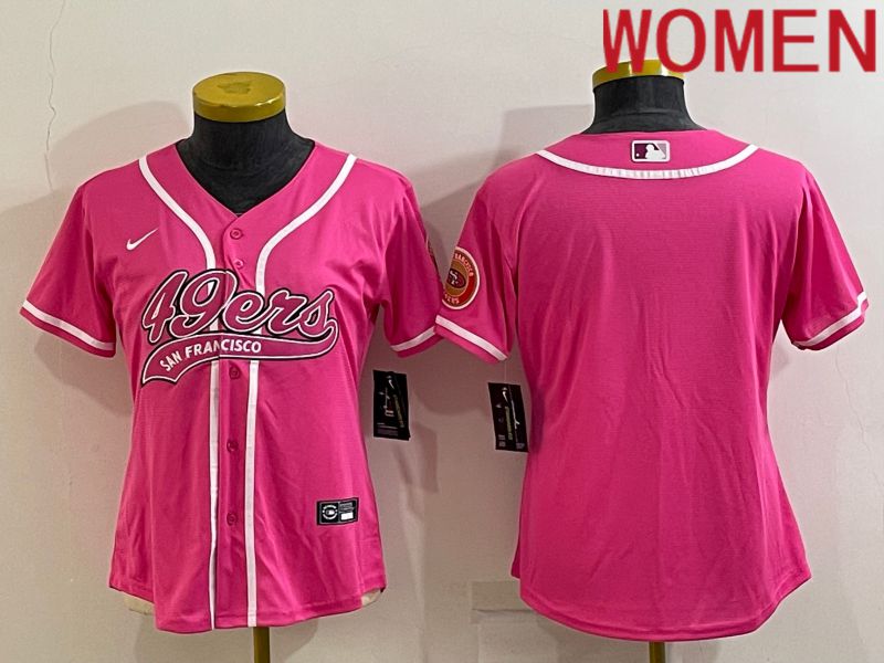Women San Francisco 49ers Blank Pink 2022 Nike Co branded NFL Jerseys->women nfl jersey->Women Jersey